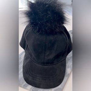 Black kids/ teen hat with Pom Pom